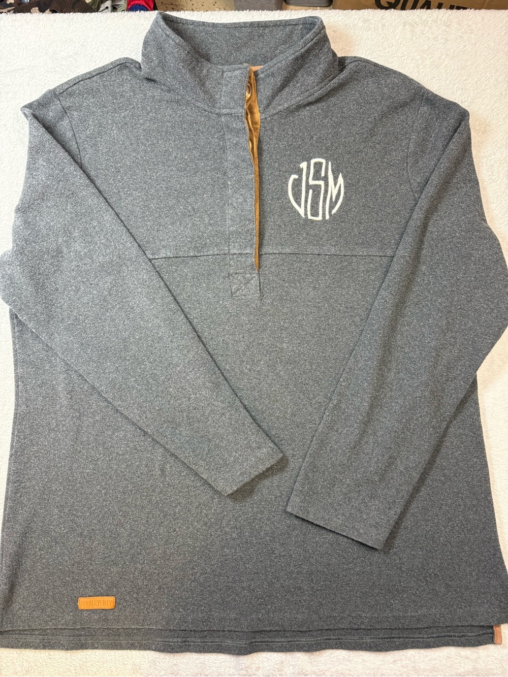 Men's Gray Quarter-Zip Cardigan Pullover‎